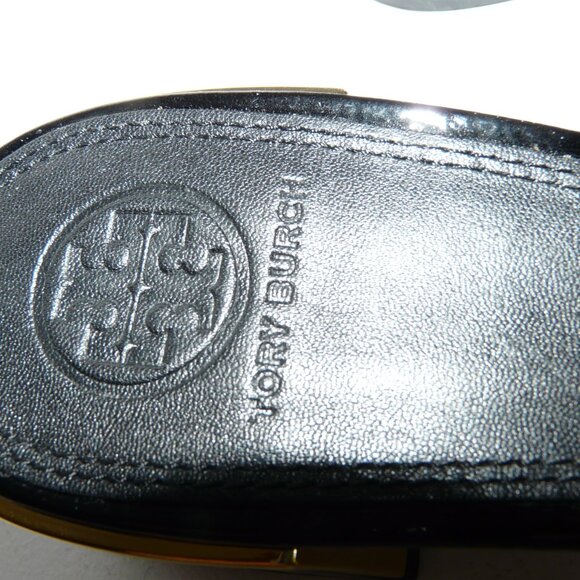NEW Tory Burch size 7new black Juliana patent leather mules #49709 - Picture 5 of 15